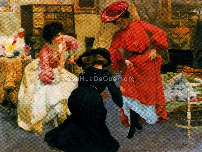 Costurera (o La modista) Inacabado - 伊格纳西奥·狄亚兹·奥拉诺